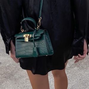 Green Croc Bag - PETA & JAIN